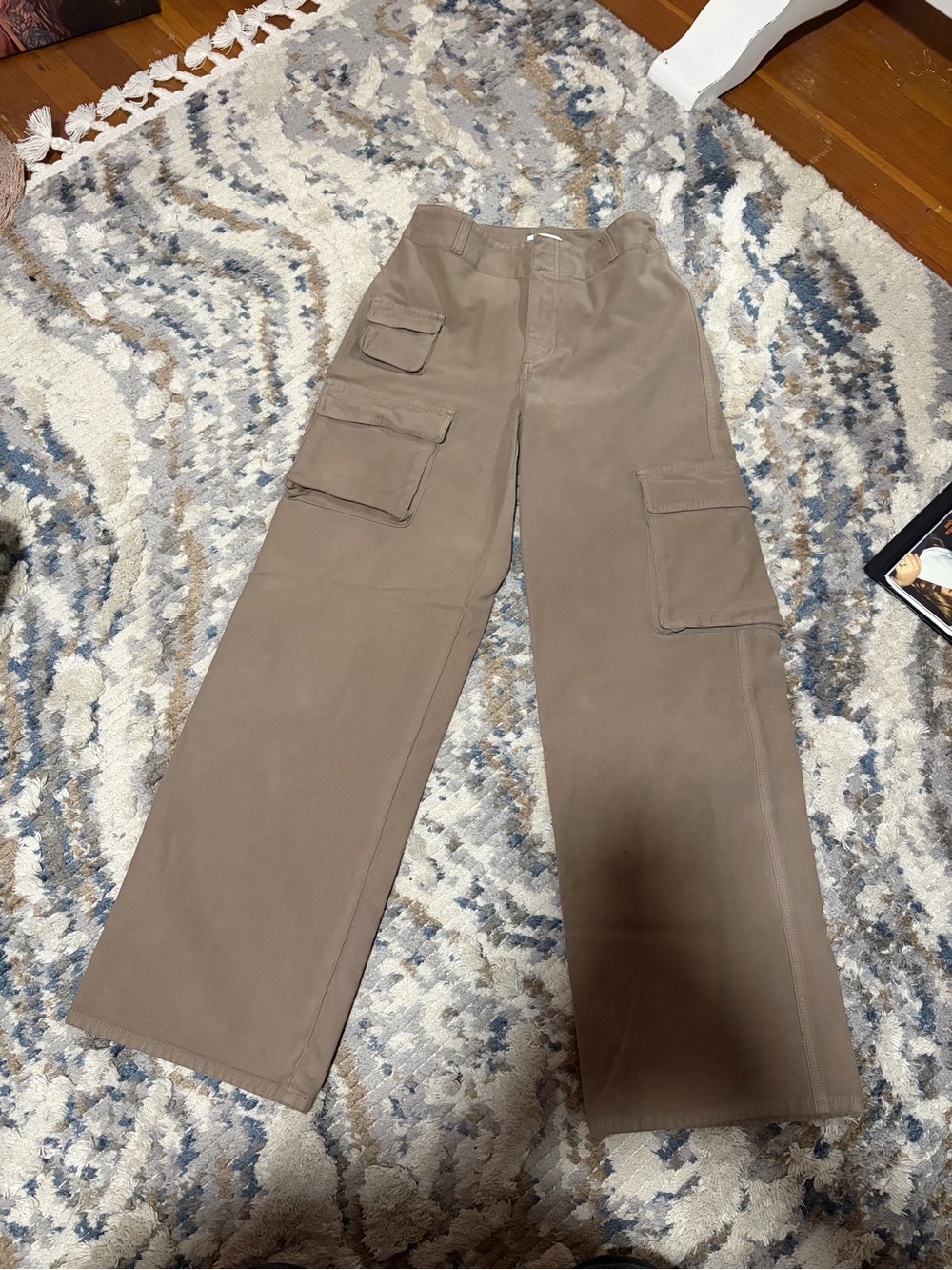 TNA Taupe Cargo Ankle Pants